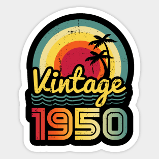 Vintage 1950 Made in 1950 73th birthday 73 years old Gift Sticker